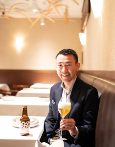 Maison ROCOCO Corporation Founder and CEO Yohay Wakabayashi poses for a photograph in Restaurant Hommage on Wednesday, 2月. 2023年28日，东京. (Tomohiro Ohsumi/AP Images for Rochester Review)