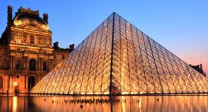 Image of the Louvre Pyramid within France