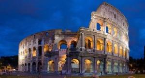 Scenic photo of the Colosseum located in Rome, Italy